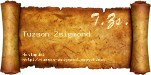 Tuzson Zsigmond névjegykártya