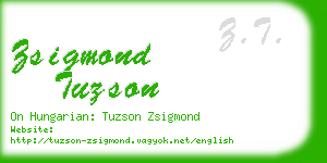 zsigmond tuzson business card